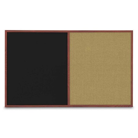 United Visual Products Enclosed Corkboard, 3 Door, 96"x48", 4" Fra UV3406-GOLD-AMETHY